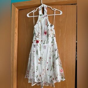 Luxxel White Floral Kids Dress